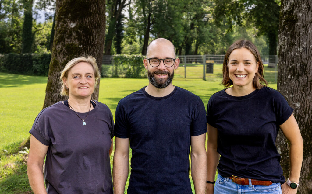 female athletes Team: Dr. Antje Peuckert, Marc Philippe PhD und Teresa Müllebner (von links)